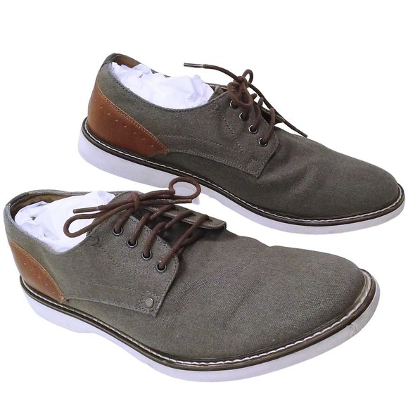 Madden Drudge Oxford -11M Summer Linen Fabric Lace-Up Lectronic Sole Preppy Grey - Picture 3 of 9